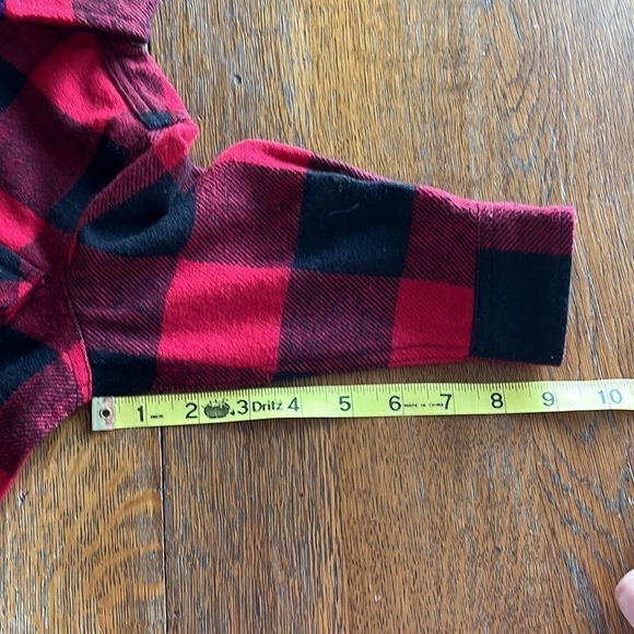 Lil Hickory 3/4 zip pullover buffalo red and black plaid 18 months front pockets - Picture 11 of 12